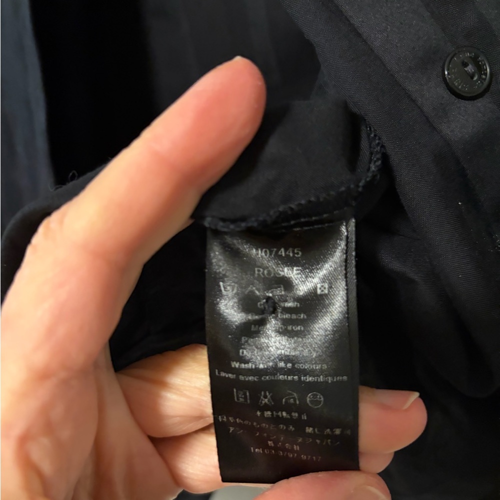 Anne Fontaine Striped Black Shirt - Picture 4 of 5